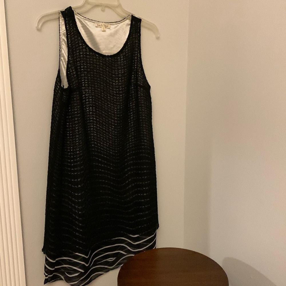 Ladies Little Black Dress w/sheer undertones NWOT Not worn Boutique buy